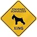 schnauzer31 - ONLY STANDARD SCHNAUZER XING CROSSING SIGN DOG
