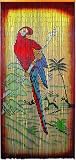 Asli Arts Model  Parrot Painted Bamboo Curtain