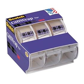 Scotch Gift Wrap Tape, 3/4 inch, 3 rolls