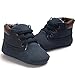 Voberry® Toddler Baby Boy's Leather Sneaker Shoes Lace up Snow Boots Warm (0~6Month, Dark Blue)