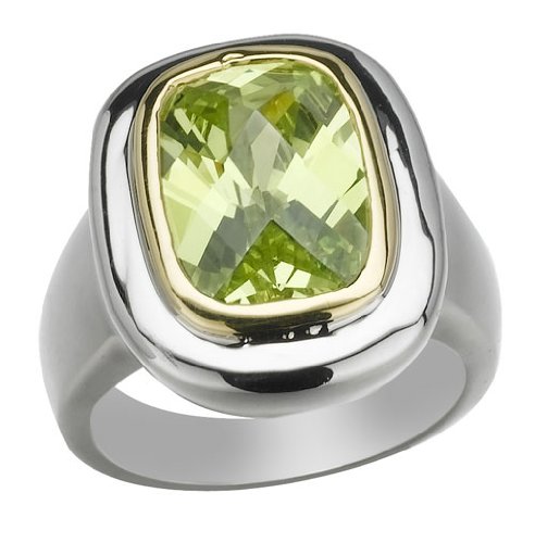 Classic Peridot Designer Inspired Ring Size 7