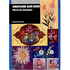 Peinture sur bois : Fleurs de montagne