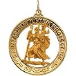 14K Yellow Gold St. Christopher Medal - 29.00mm