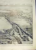MAP SKETCH EGYPT PERSIA WW1 GERMANY WAR PRINT 1916