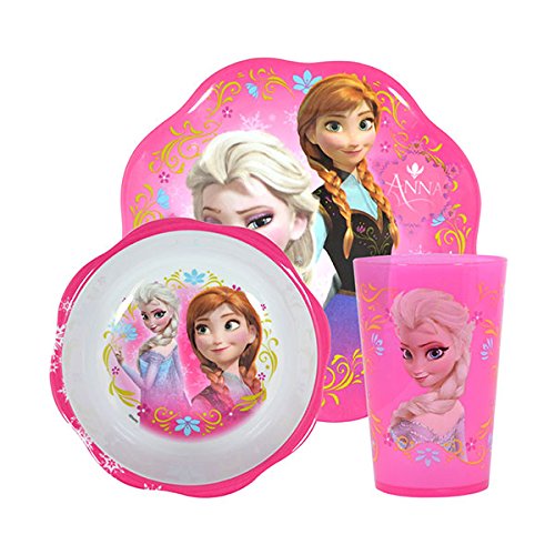 Disney Frozen Mealtime Set With Plastic Plate/Bowl and Cup