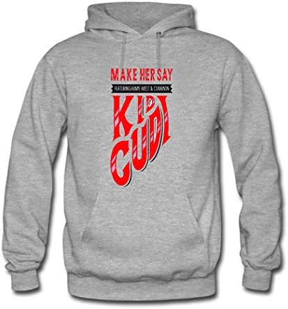 YFO22 Kid Cudi Fashion Long Sleeve Hoodies For boy's Small Gray