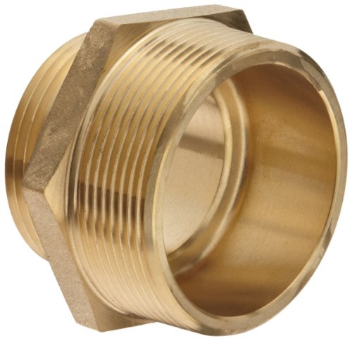 Moon 358-2061521 Brass Fire Hose Adapter, Nipple, 2