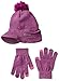 Weatherproof Big Girls' Brimmed Beanie and E-Tip Glove