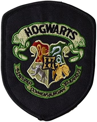 Harry Potter Series Hogwarts Shield Crest Embroidered Patch (3 inches tall by 2.5 inches wide) Set of 3