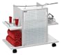 Waschbeckenschrank "Leon" Ma�e 60 x 40 x 58 cm - in wei� mit einer Milchglast�r