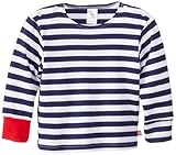 Zutano Baby-Boys Infant Primary Stripe Long Sleeve Sailing T-Shirt, Navy/White, 24 Months