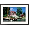 Canal Boat "Sluicing" on Gota Canal, Borensberg, Sweden Framed Photographic Poster Print by Christer Fredriksson, 29x21