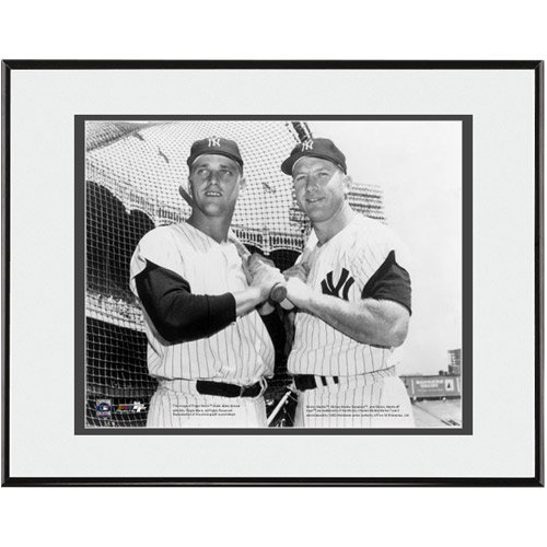 Mickey Mantle and Roger Maris, New York Yankees Horizontal Double Matted 8 X 10 Photograph in B