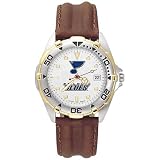 LogoArt St. Louis Blues Men's All-Star Leather Watch