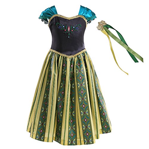 Pettigirl Girls Shining Printing Dress with Exquisite Hair Comb Big Size 7 Years