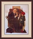 The Doctor & Doll by Norman Rockwell - Framed Artwork