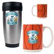 New Orleans Hornets NBA Stainless Steel Travel Tumbler & Game ball Ceramic Mug Set - Primary Logo by Great American Products