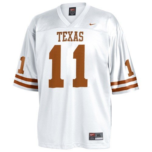 Nike Texas Longhorns #11 White Replica Football Jersey