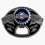 Milwaukee Brewers Official Tailgater Belt Buckle Bottle Opener