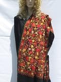 SHAWL CASHMERE PASHMINA WRAP WITH ALL OVER CREWEL EMBROIDERY