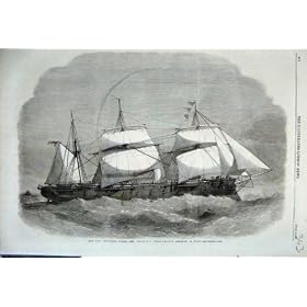 1862 Iron Clad Fleet Ship Steam Frigate Defence Guns