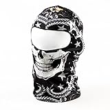TOOGOO(R) Five Pointed Star Black with White Skull 3D Animal Active Outdoor Sports Cycling Motorcycle Masks Ski Hood Hat Veil Balaclava UV Protect Full Face Mask BB27
