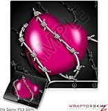 Sony PS3 Slim Skin - Barbwire Heart Hot Pink