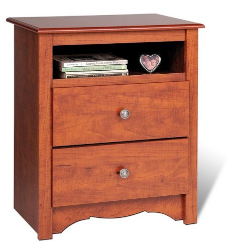 Night Table 2 Shelf - Composite Wood - Monterey (cherry) (23.25"w X 16"d X 28"h)