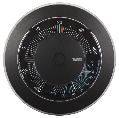 TANITA アナログ温湿度計 【置き掛け両用タイプ】 ブラック TT-539-BK 