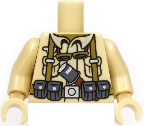 Citizen Brick Custom Printed LOOSE Light Tan WWII Afrika Korps Torso