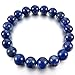 Men,Women's 10mm 12mm Bracelet Link Wrist Energy Stone Blue Lapis Lazuli Buddha Mala Beads