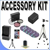 BigVALUEInc Accessory Saver Battery Bundle for 34mm Filter Kit for Hitachi DVD Camcorders