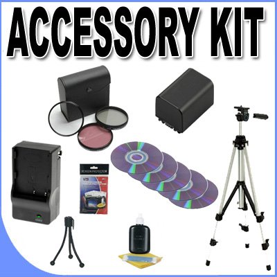 BigVALUEInc Accessory Saver Battery Bundle for 34mm Filter Kit for Hitachi DVD Camcorders