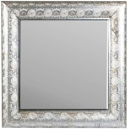 Mirror Luminous Lace Collection Silver Square