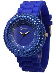 Royal Large Face Crystal Silicone Watch w/ Rhinestones Face Bling Bezel