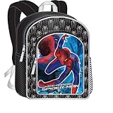 Spider-Man 16 inch Backpack (SVCF08TR) Black with  Silver Spiders