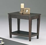 Contemporary Style Cappuccino Finish Wood Occasional Side End Table