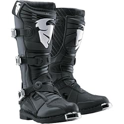 Thor MX Ratchet Men's Off-Road Motorcycle Boots w/ Free B&F Heart Sticker Bundle - Black