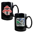 Toronto FC MLS 2pc Black Ceramic Mug Set - Primary Team Logo & MLS Logo