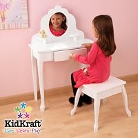 Kidkraft Medium White Vanity & Stool