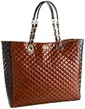 D&G Dolce & Gabbana DB1093 E7496 8T116 Lily Glam Quilted Calfskin Leather Tote With Chain Straps & D&G Logo