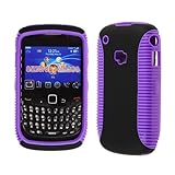 Premium - Blackberry 8520/ 8530/ Curve Rubberized Hybrid Case Purple TPU wi ....