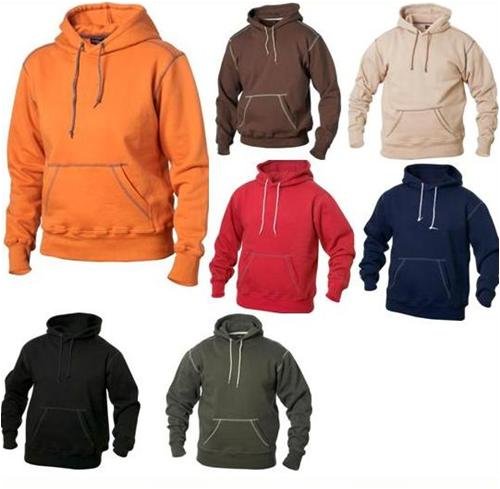 Baseball Hoodie - Kapuzen Sweatshirt - von New Wave mit kontrastfarbenen Nähten in 7 Farben und den Grössen M L XL