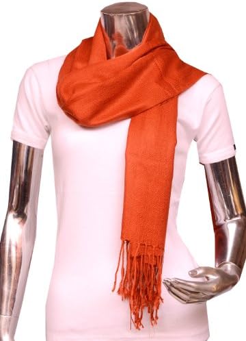 Fash Apparel Elegant Solid Color Viscose Fringe Scarf