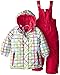 Rugged Bear Little Girls' Heart Plaid All Over Printed Snowsuit