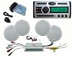 Pyle Mega CD/MP3 Audio & Speakers Package for Boat/Car/Truck/SUV -- PLCDMR97 1.5-Din AM/FM Receiver CD/CDR/MP3/AM-FM Marine Grade Player + PLMRKT4A 4 Channel Waterproof MP3/ iPod Amplified 6.5'' Marine Speaker System.