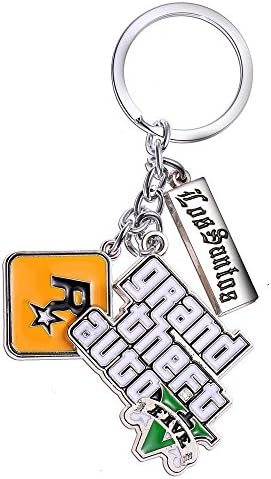 Tech Disovery Designer Keychain GTA 5 Grand Theft Auto 5 Key Ring Pendant