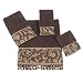 Avanti Damask Fringe 4-Piece Towel Set, Mocha