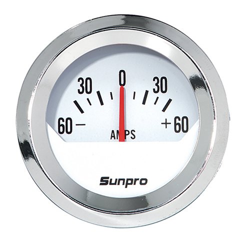 Sunpro CP8204 StyleLine Ammeter - White Dial