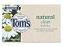 Tom's of Maine Natural Clear Body Bar, Unscented, 3.8-Ounce Bars (Pack of 6)